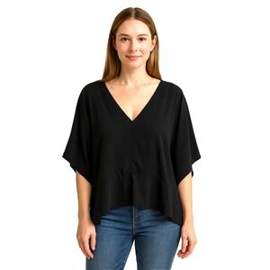 Anna Cate black meteorite Cheyenne‎ blouse classic back zipper Size Small NWT